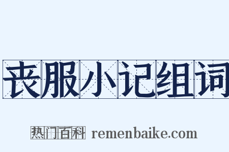 丧服小记组词是什么意思的图片